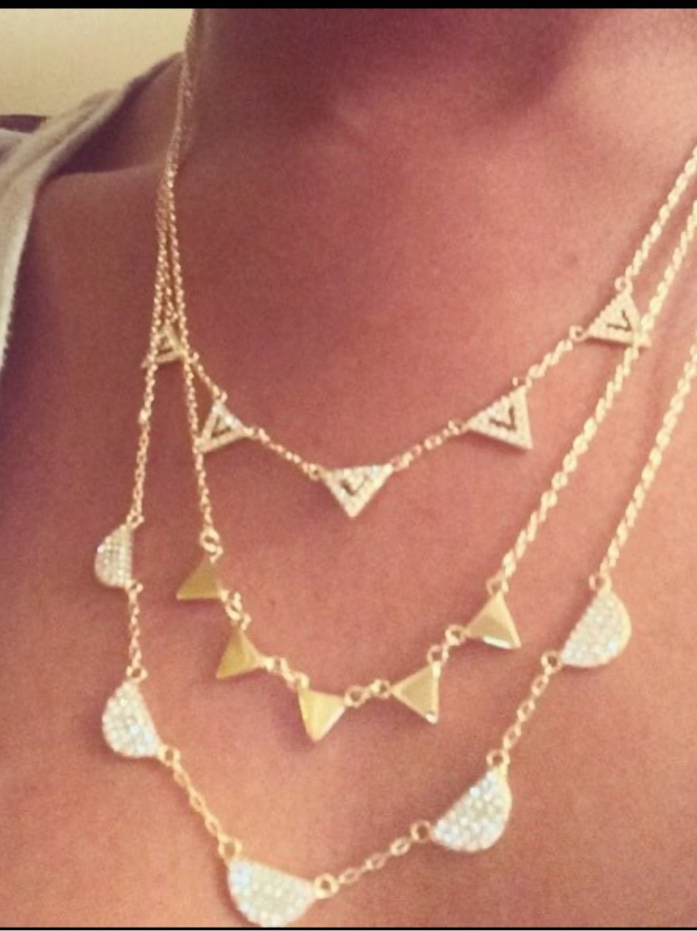 Stella & Dot Pave Chevron Necklace
